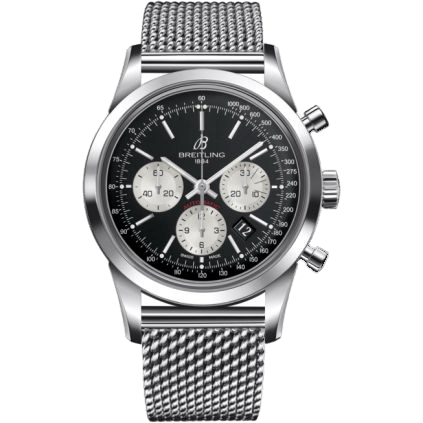 Transocean Chronograph Stainless Steel / Reverse Panda / Bracelet