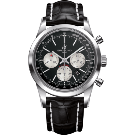 Transocean Chronograph Stainless Steel / Reverse Panda / Croco / Folding