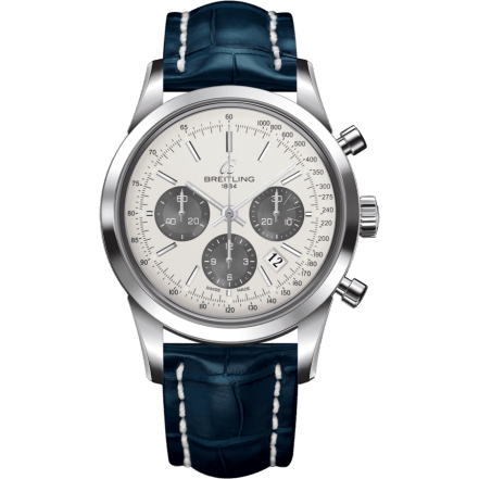 Transocean Chronograph Stainless Steel / Panda / Croco / Pin