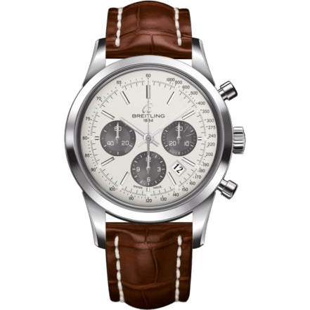 Transocean Chronograph Stainless Steel / Panda / Croco / Pin