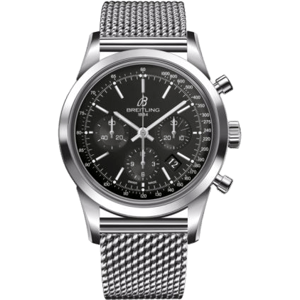 Transocean Chronograph Stainless Steel / Black / Bracelet