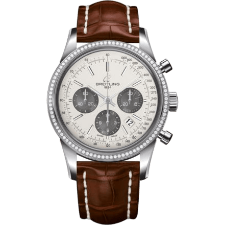 Transocean Chronograph Stainless Steel / Diamond / Panda / Croco