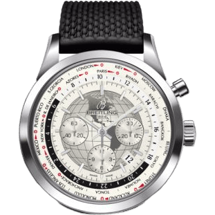Transocean Chronograph Unitime Stainless Steel / Silver / Rubber