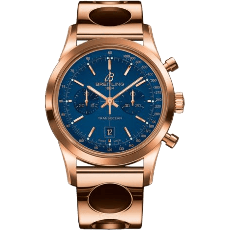 Transocean Chronograph 38 Gold / Blue / Racer