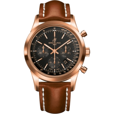 Transocean Chronograph Red Gold / Black / Calf