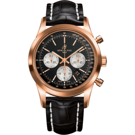 Transocean Chronograph Red Gold / Reverse Panda / Croco