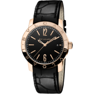 Bulgari Solotempo 39 Pink Gold Black