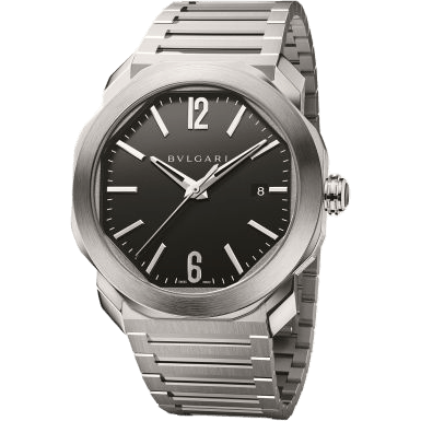 Octo Roma 41 Stainless Steel / Black / Bracelet