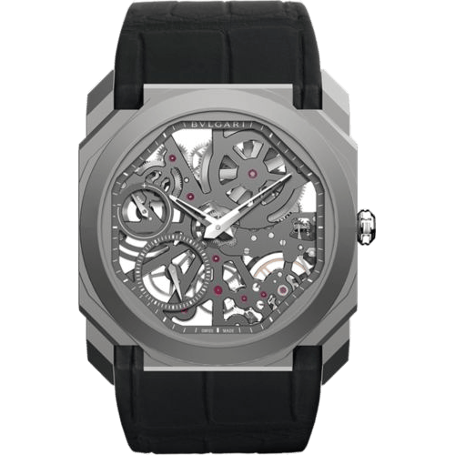 Octo Finissimo Skeleton Titanium / Alligator