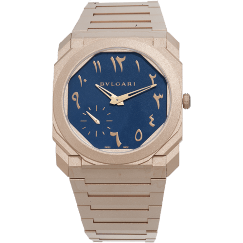 Octo Finissimo Automatic Arabic Blue / Rose Gold