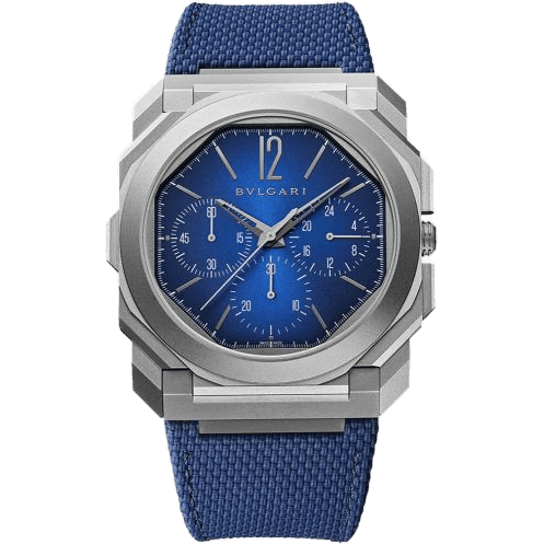 Octo Finissimo Chronograph GMT Automatic / Titanium / Yoshida Blue