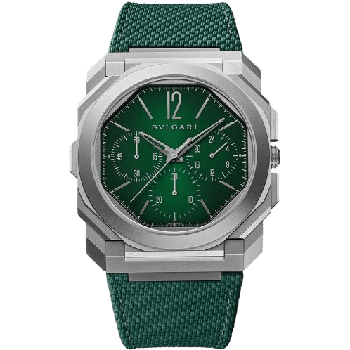 Octo Finissimo Chronograph GMT Automatic / Titanium / Yoshida Green