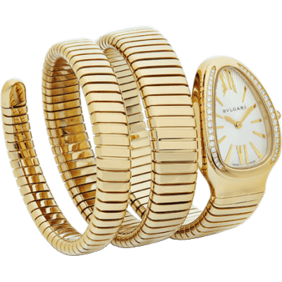 Serpenti Tubogas Yellow Gold Diamond Double Tour