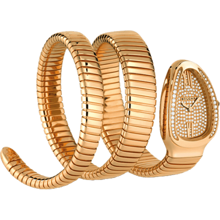 Serpenti Tubogas Pink Gold Diamond Double Tour