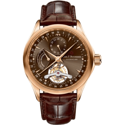 Manero Tourbillon Rose Gold / Brown