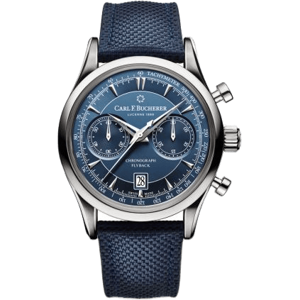 Manero Flyback Stainless Steel / Blue