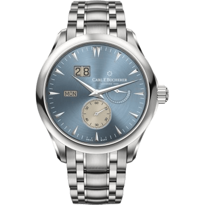 Manero Peripheral BigDate Stainless Steel / Light Blue / Bracelet