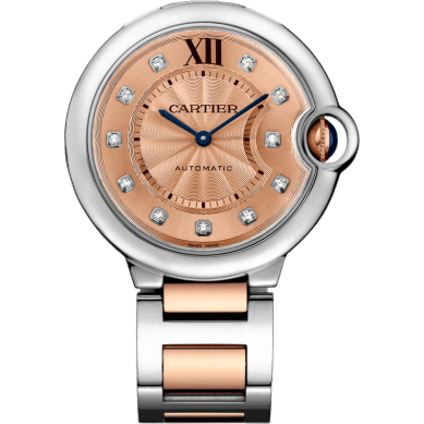 Ballon Blue de Cartier 36 Automatic Stainless Steel / Pink Gold / Champagne / Bracelet