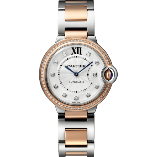 Ballon Blue de Cartier 36 Automatic Stainless Steel / Pink Gold / Diamonds / Bracelet
