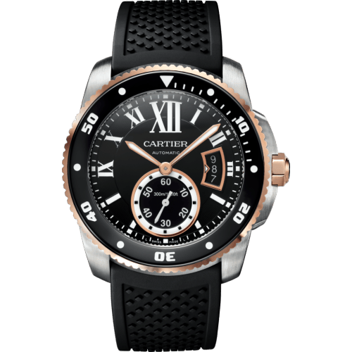 Calibre de Cartier Diver Stainless Steel / Pink Gold / Black / Rubber