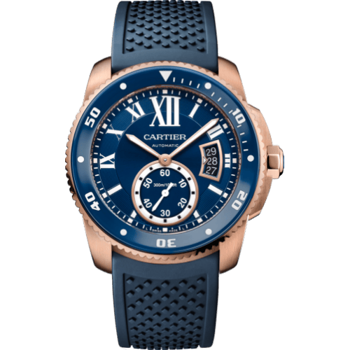Calibre de Cartier Diver Pink Gold / Blue