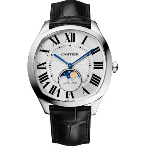 Drive de Cartier Moon Phases Stainless Steel / Silver