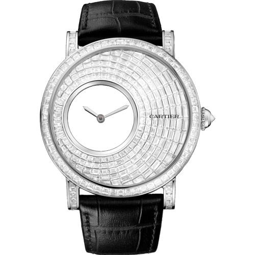 Rotonde de Cartier Mysterious Hour White Gold / Baguette