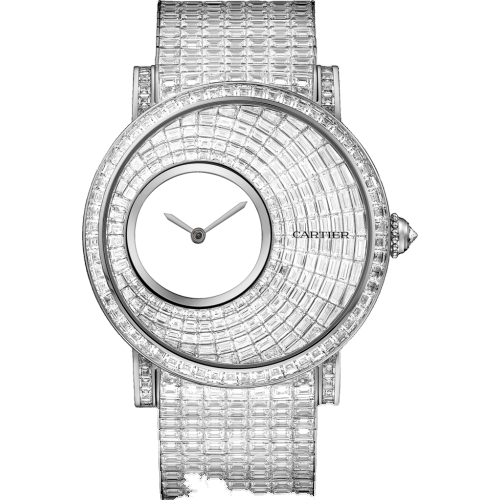 Rotonde de Cartier Mysterious Hour White Gold / Baguette