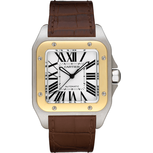 Santos 100 41.3 Stainless Steel / Yellow Gold