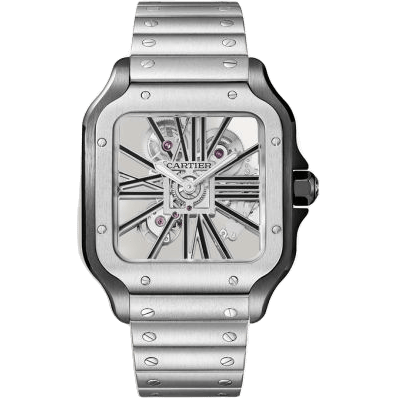 Santos de Cartier Large Skeleton Stainless Steel - ADLC
