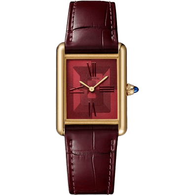Tank Louis Cartier Large Manual Yellow Gold / Graphical Red