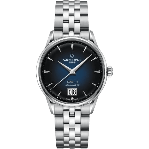 DS-1 Big Date Powermatic 80 Stainless Steel / Blue / Bracelet