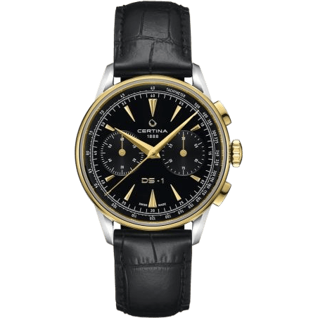 DS-1 Chrono Stainless Steel - Yellow Gold / Black