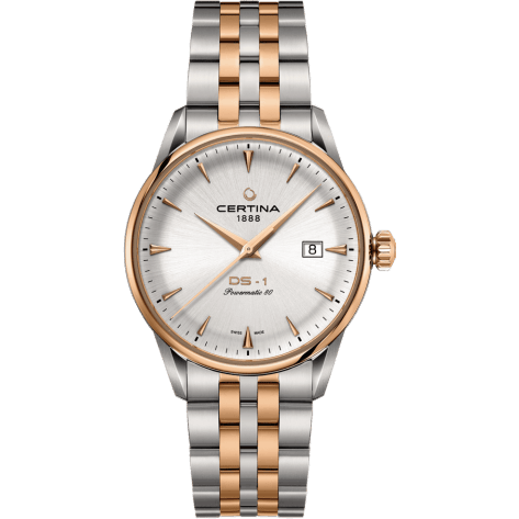 DS-1 Powermatic 80 40 Stainless Steel / Rose Gold PVD / Silver / Bracelet