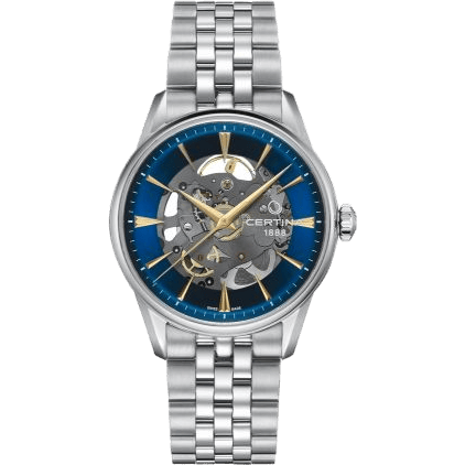 DS-1 Skeleton Stainless Steel / Blue / Bracelet
