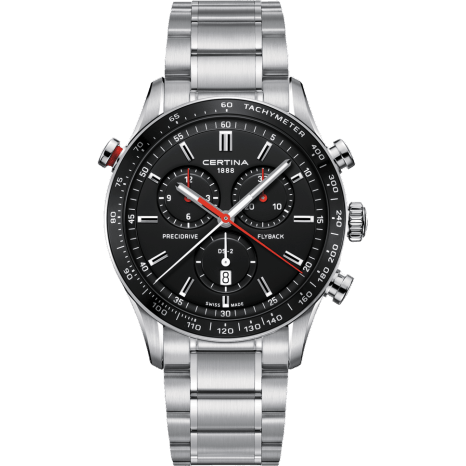 DS-2 Chronograph Flyback Stainless Steel / Black / Bracelet
