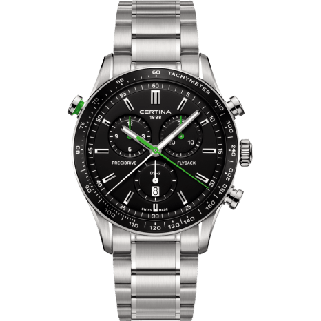 DS-2 Chronograph Flyback Stainless Steel / Black / Bracelet