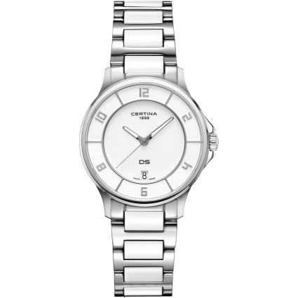 DS-6 Lady Stainless Steel - Ceramic / White / Bracelet