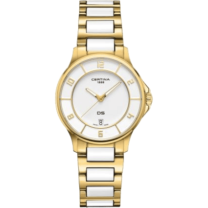 DS-6 Lady Yellow Gold - Ceramic / White / Bracelet