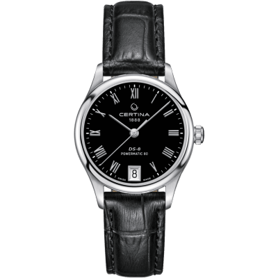DS-8 Powermatic 80 Lady Stainless Steel / Black / Strap