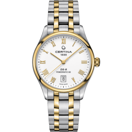 DS-8 Powermatic Stainless Steel / Yellow Gold PVD / White / Bracelet