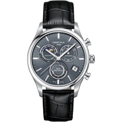 DS-8 Chronograph Moon Phase Stainless Steel / Grey / Strap
