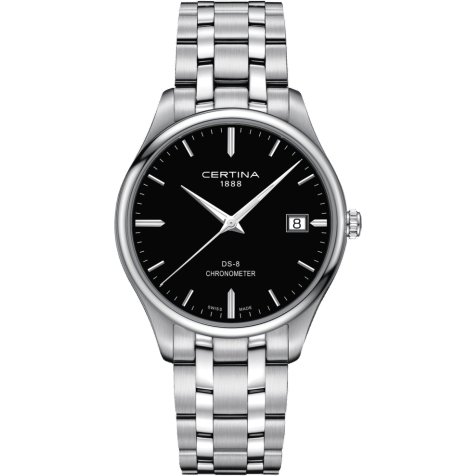 DS-8 Chronometer Stainless Steel / Black / Bracelet