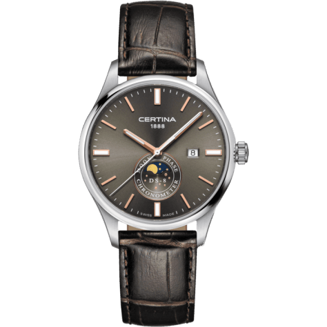 DS-8 Moon Phase Stainless Steel / Anthracite / Strap