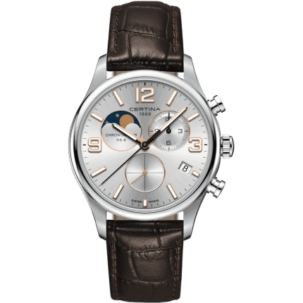 DS-8 Chronograph Moon Phase Stainless Steel / Silver