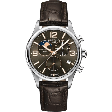 DS-8 Chronograph Moon Phase Stainless Steel / Brown