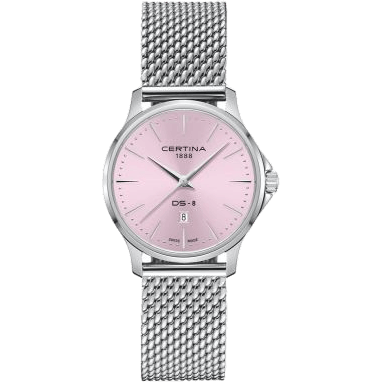 DS-8 Lady Quartz Stainless Steel / Pink / Mesh