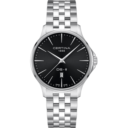 DS-8 Gent Quartz Stainless Steel / Black / Bracelet