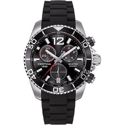 DS Action Chronograph Quartz Stainless Steel / Black / Rubber