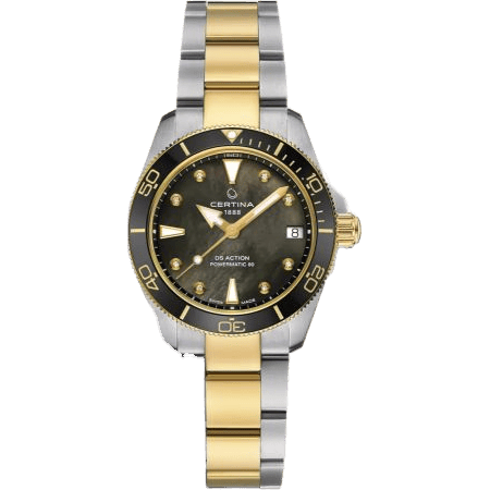 DS Action Lady 34.5 Stainless Steel - Yellow Gold / Black MOP